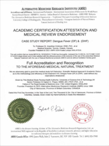 Certificate of Renal Stone 1